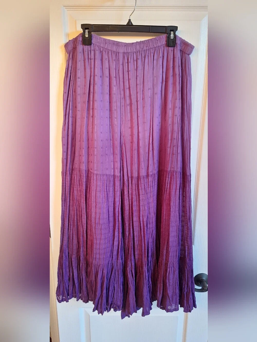 Ombre Set Sleeveless Purple Tie-Hem Tank Top With Matching Pants